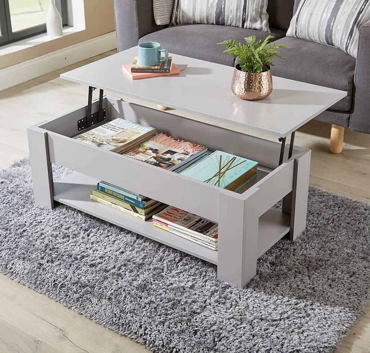 Noah Grey Storage Coffee Table