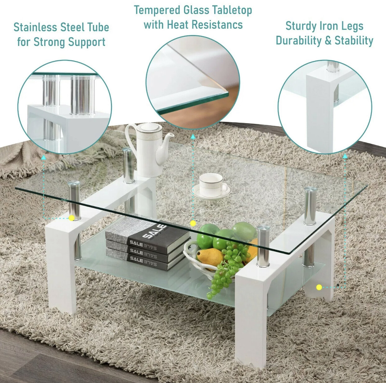 Chonks Glass Coffee Table
