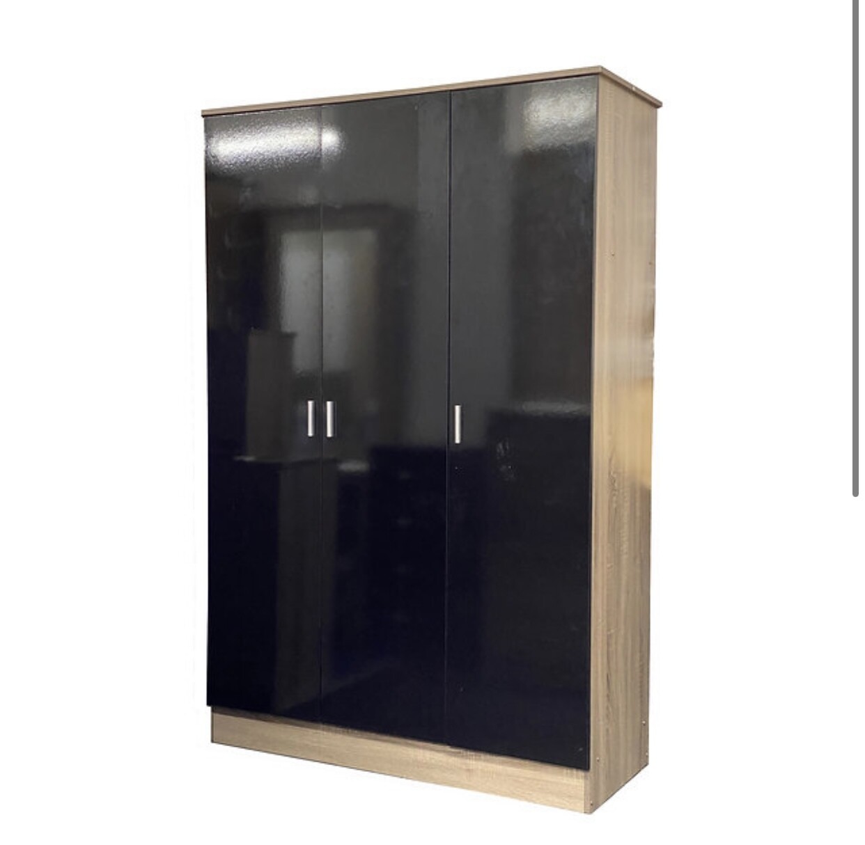 Alayna High Gloss 3 door Wardrobe