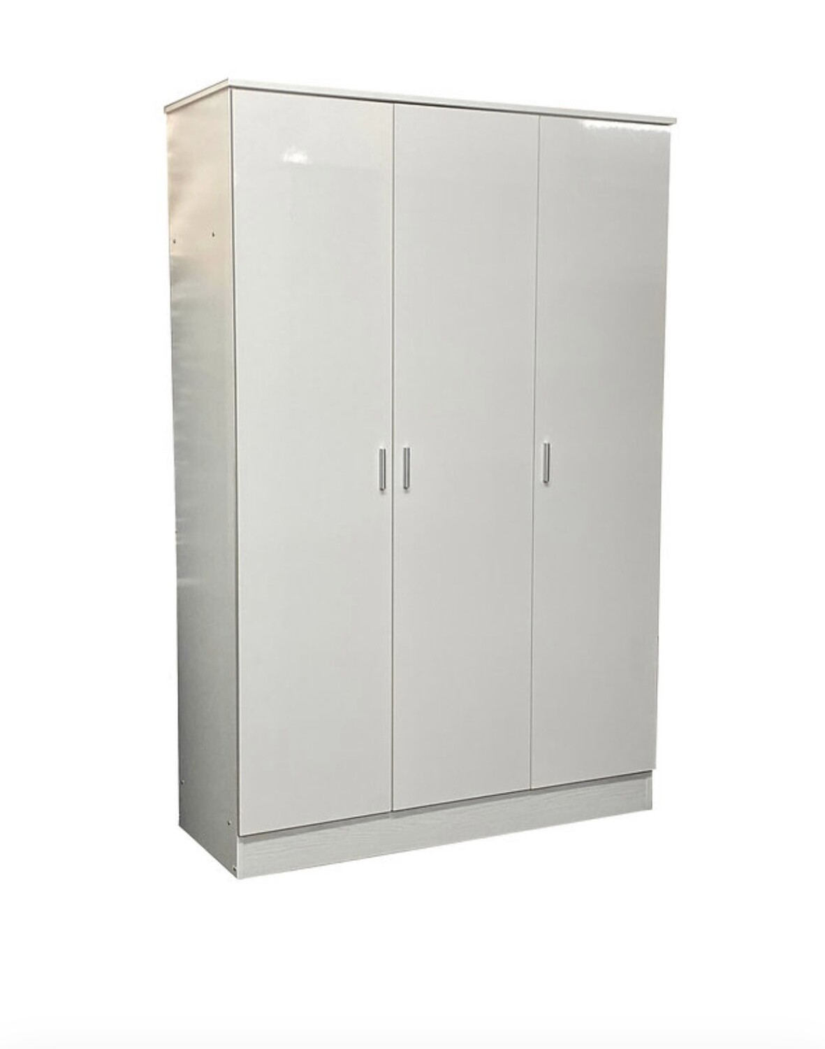 Alayna High Gloss 3 door Wardrobe, Colour: White Gloss