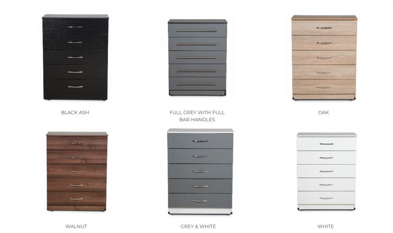 Belfast Chest of 5 Drawers
