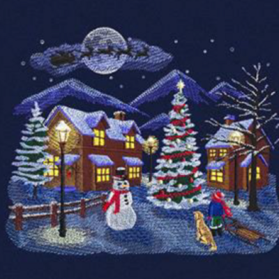Dreamy Moonlight Christmas Village