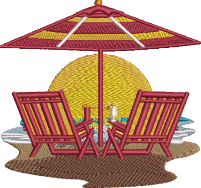 Beach Chair Scene