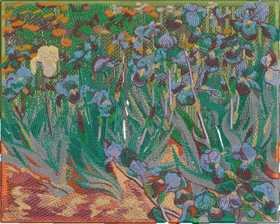 Embroidery Art Irises - Van Gogh