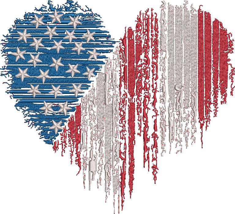 American Flag Heart