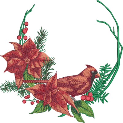 Cardinal Poinsettia Wreath