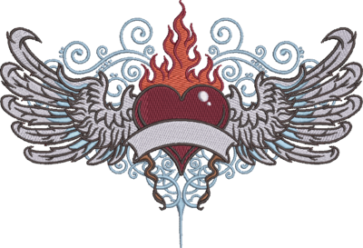 Flame Heart Wings