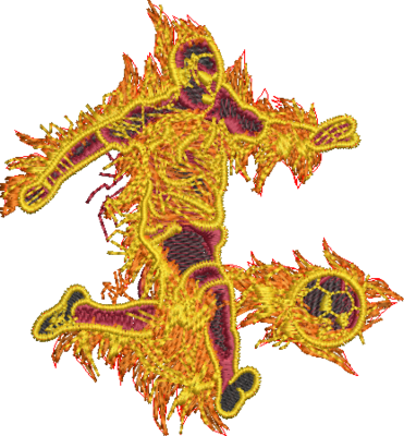 Fire Soccer Player