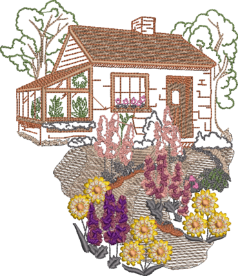 Homestead Cottage Scene