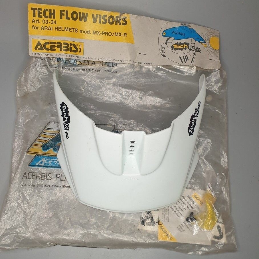 Acerbis Helm Vizier / Tech Flow Vizier voor ARAI MX-PRO MX-R Motorcross Helm 03-34 white