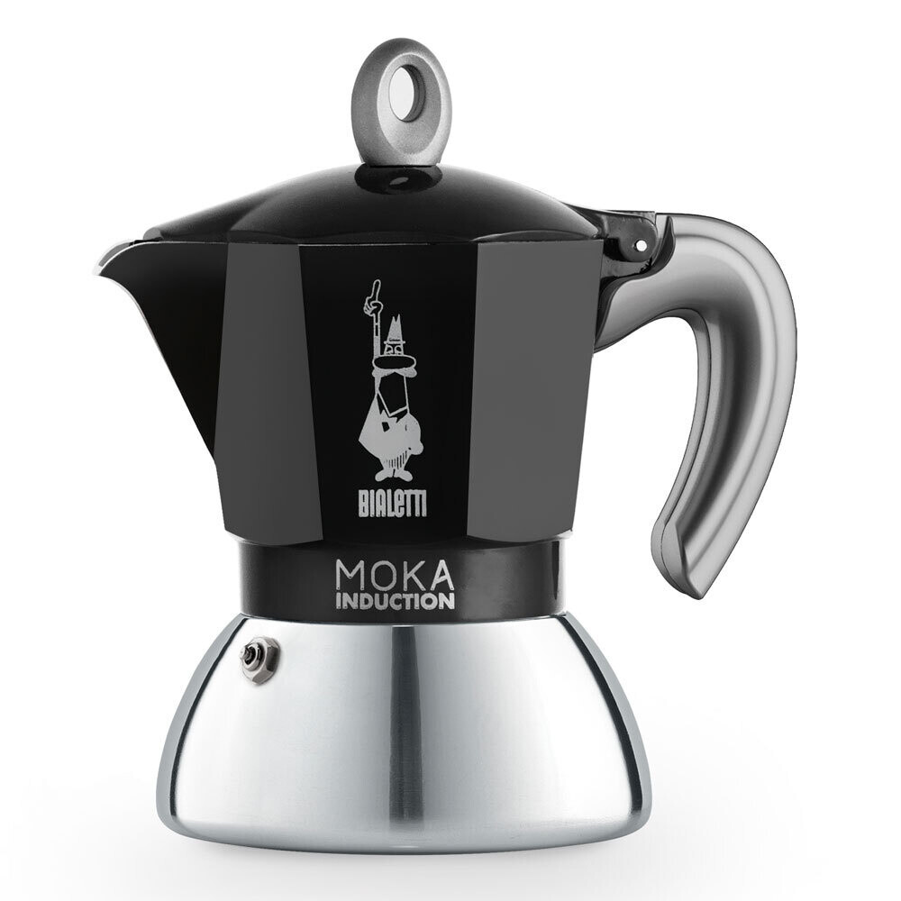 Гейзерная кофеварка Bialetti Moka Induction Black (100 мл), на 2 порции.