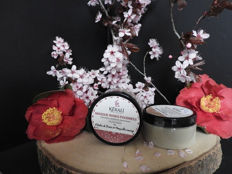 Masque roses poudrées