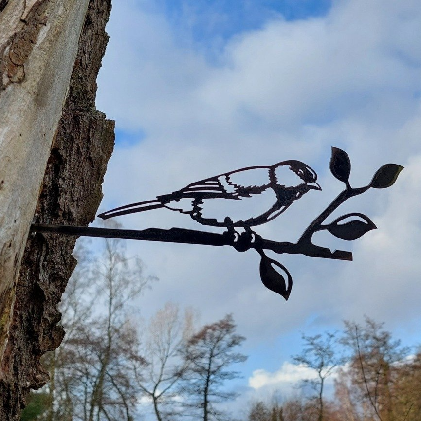 Koolmees van cortenstaal