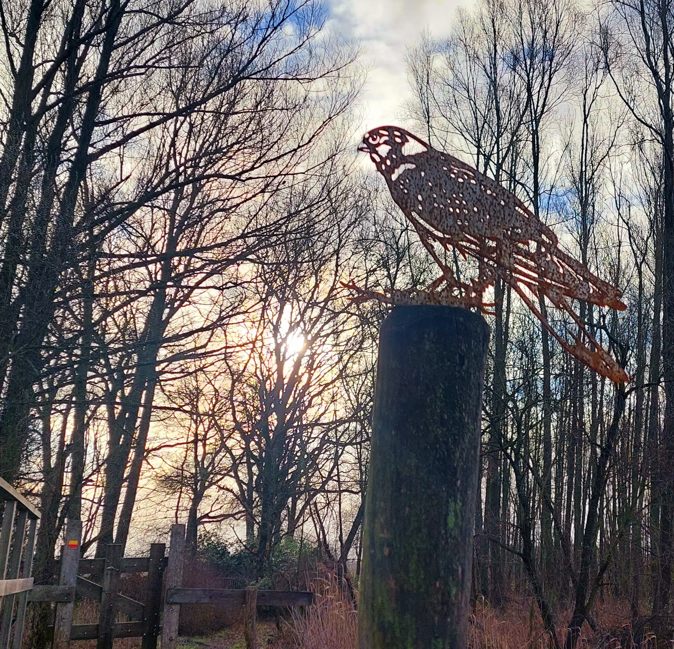 Valk van cortenstaal