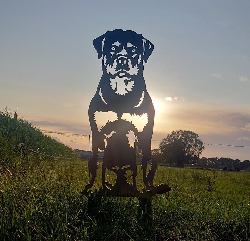 Rottweiler van cortenstaal