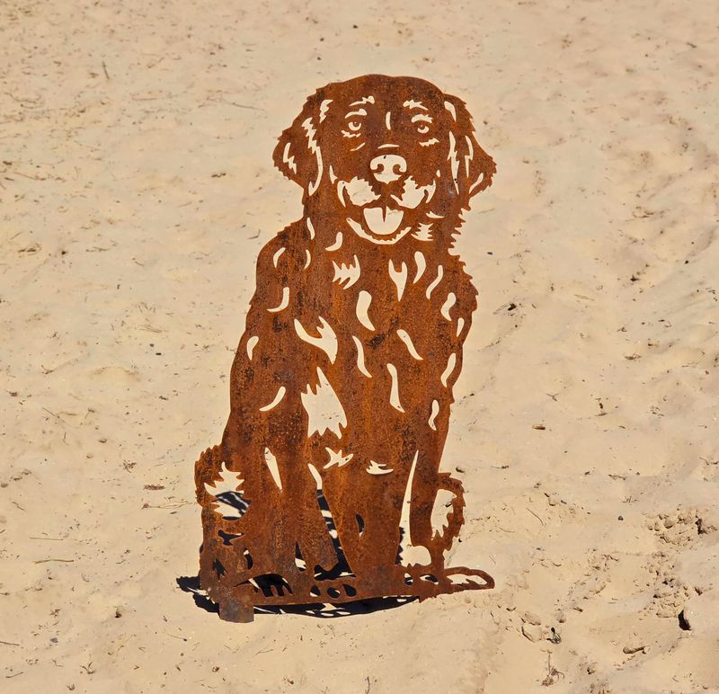 Golden retriever af cortenstål