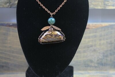 Australian Boulder opal and Jade necklace