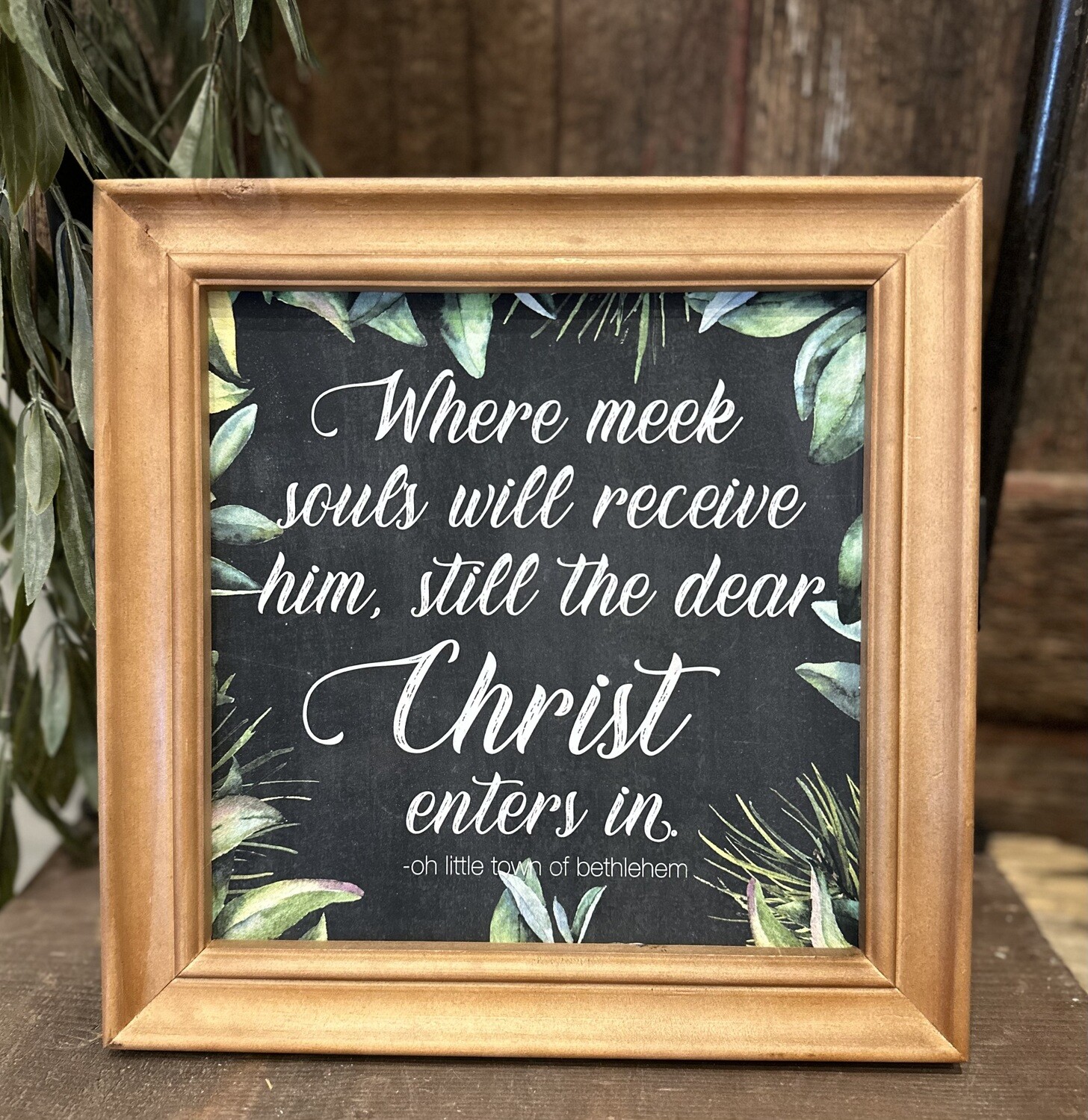 OH LITTLE TOWN OF BETHLEHEM WOOD EASEL FRAME