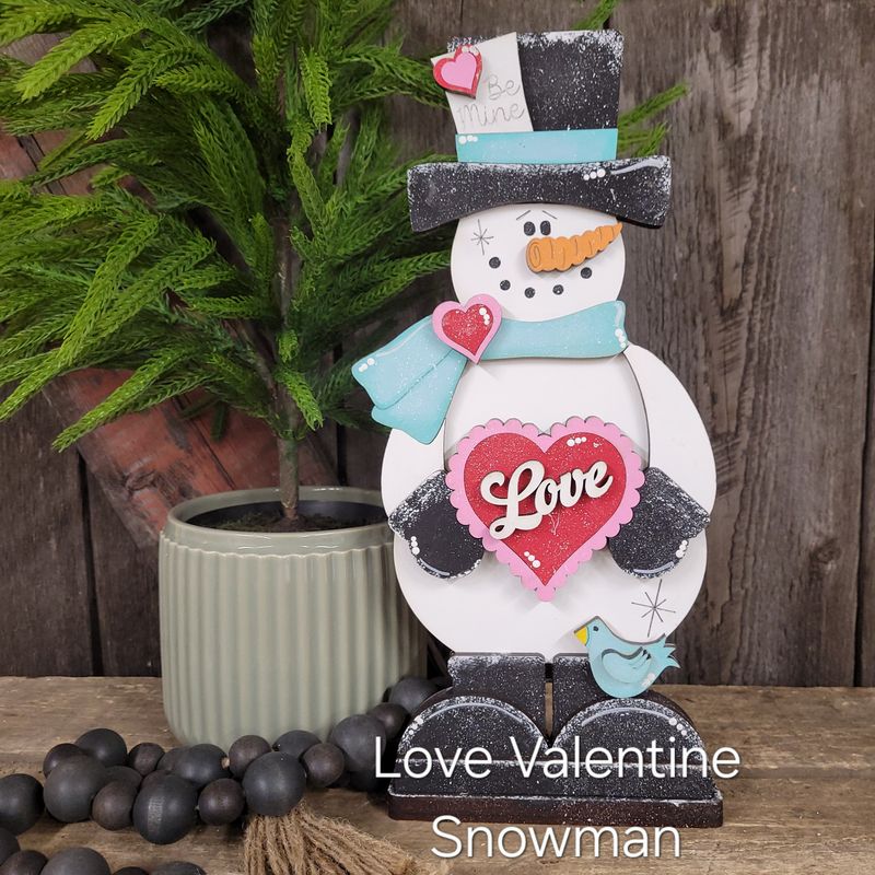 Love Valentine Snowman