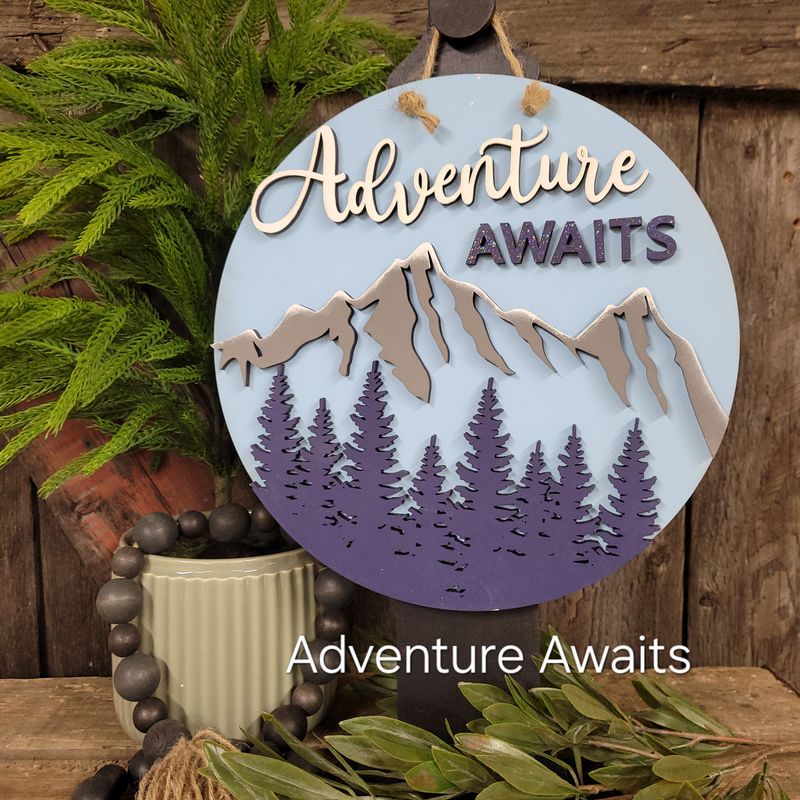 ADVENTURE AWAITS DOOR HANGER