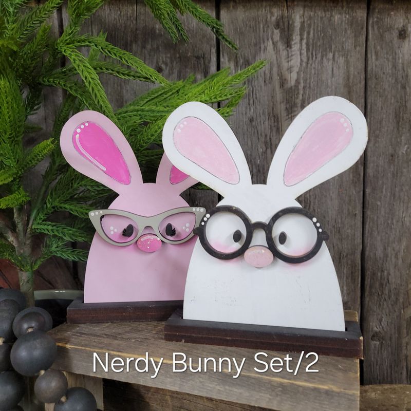 NERDY BUNNIES SET OF 2