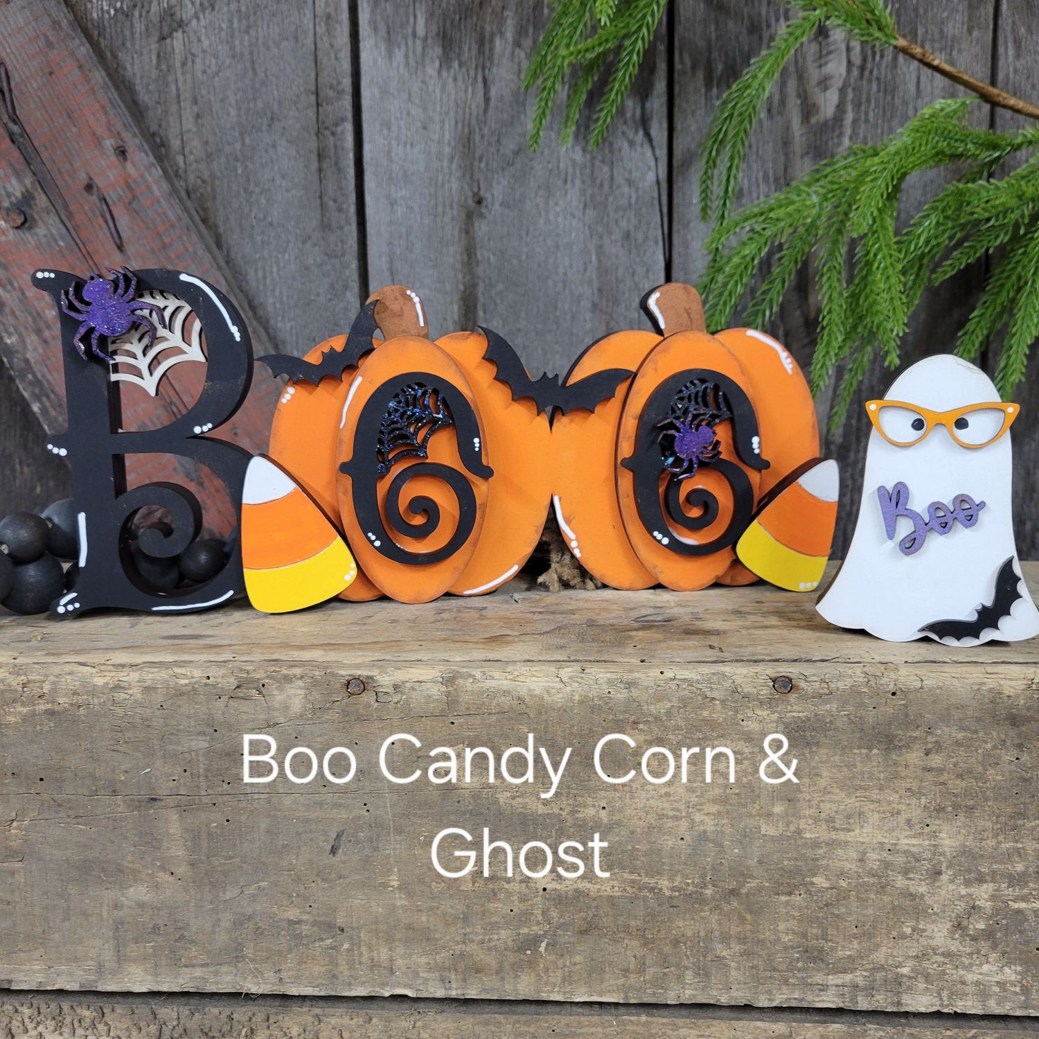 BOO CANDY CORN &amp; GHOST
