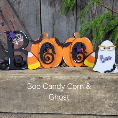 BOO CANDY CORN &amp; GHOST