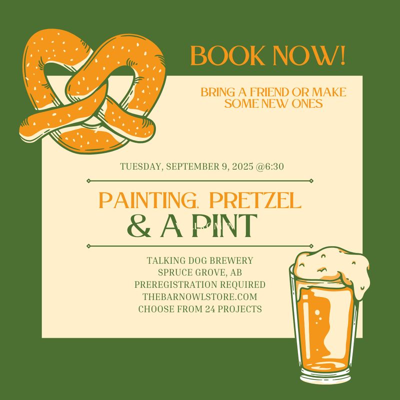 PAINTING, PRETZEL &amp; A PINT @TALKING DOG SEPT 9 @6:30