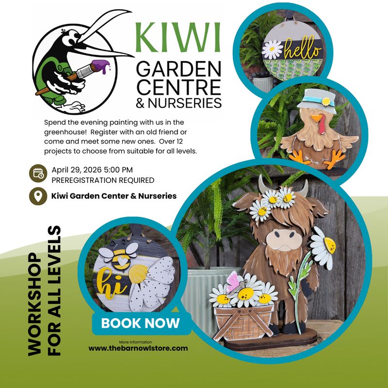 KIWI GARDEN CENTRE &amp; NURSERIES APRIL 29 @ 5:00