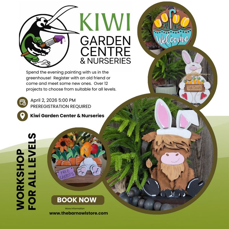 KIWI GARDEN CENTRE &amp; NURSERIES - APRIL 2 5:00 PM