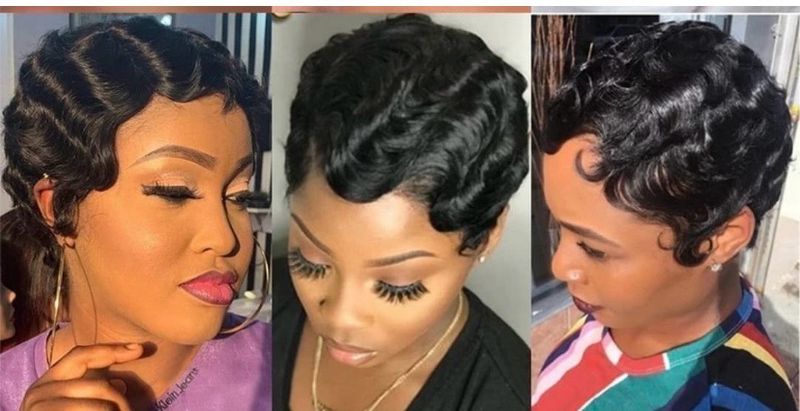 Fingerwave Non Lace Wig