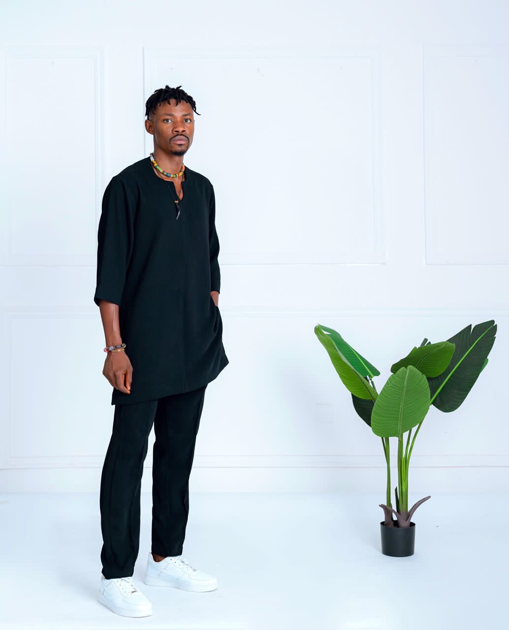 Shirt-up Dip Neck 2 Piece