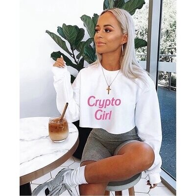 "Crypto Girl" Crop Top Sweater
