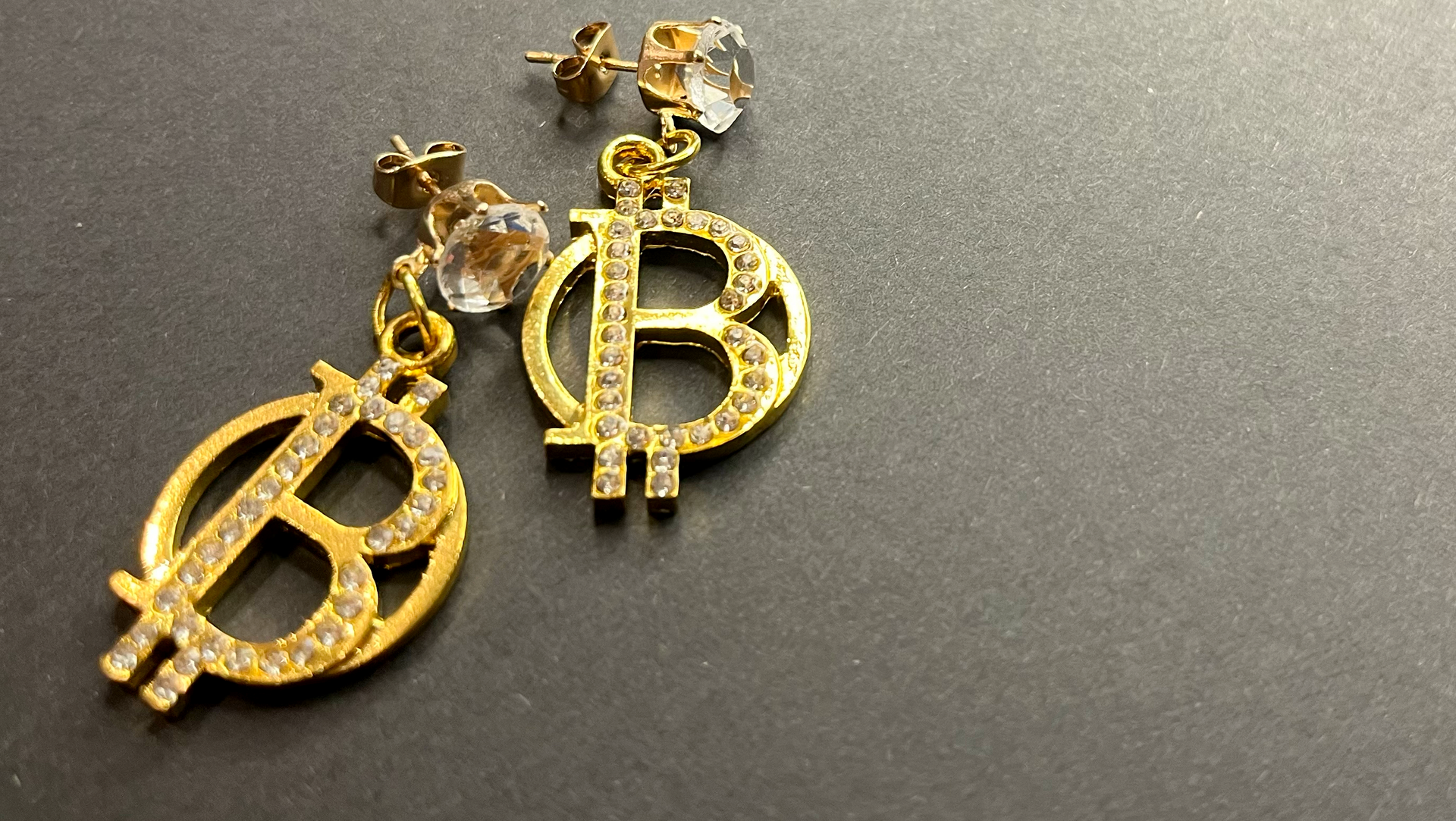 Bitcoin Stud Earrings