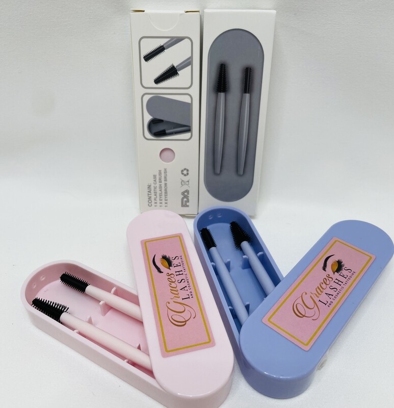 Silicone  Reusable Portable Eyelash Brush and Eyebrow Brush