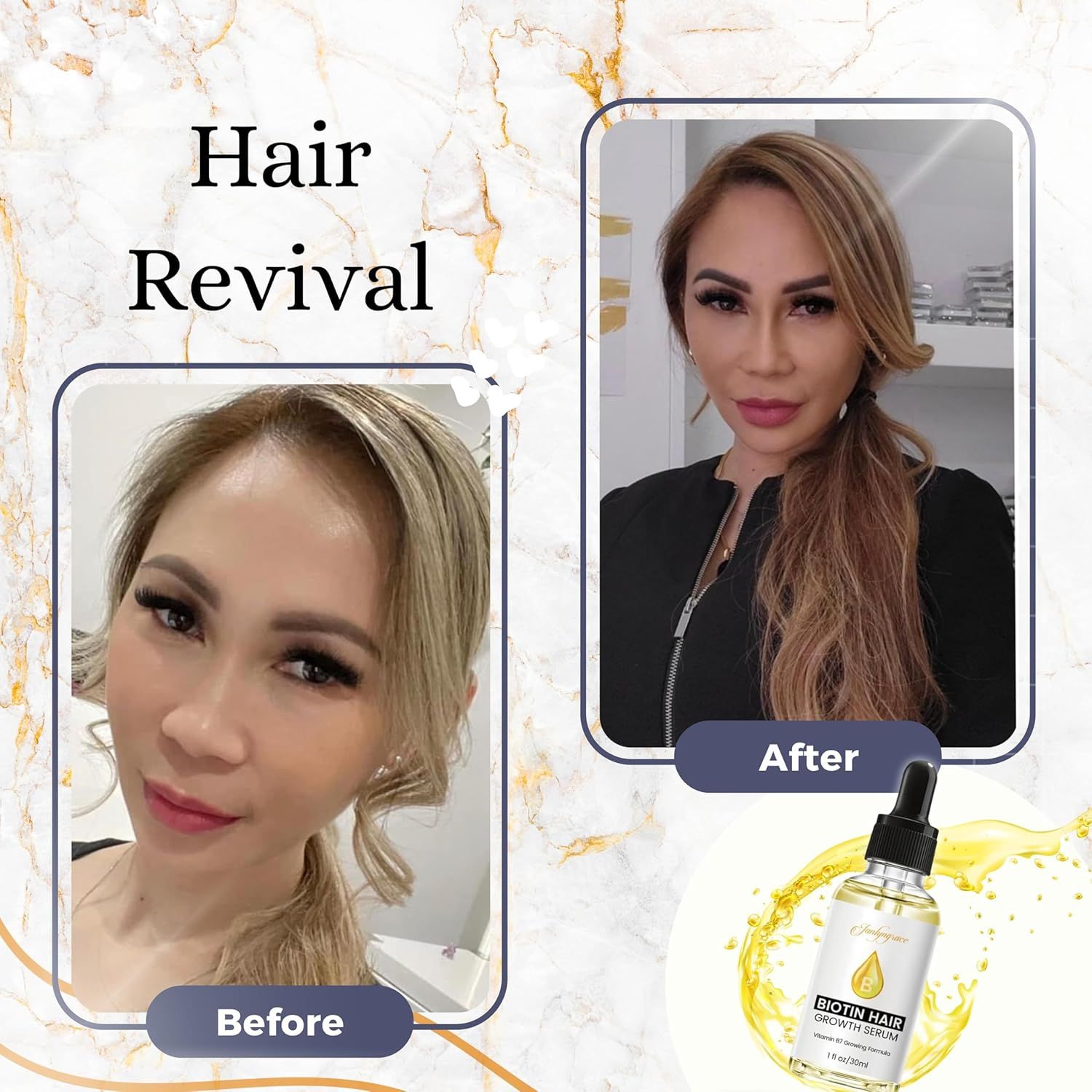 Biotin Hair Growth Serum with Vitamin B7 | Supports Healthy, Strong Hair | Ideal for Men and Women