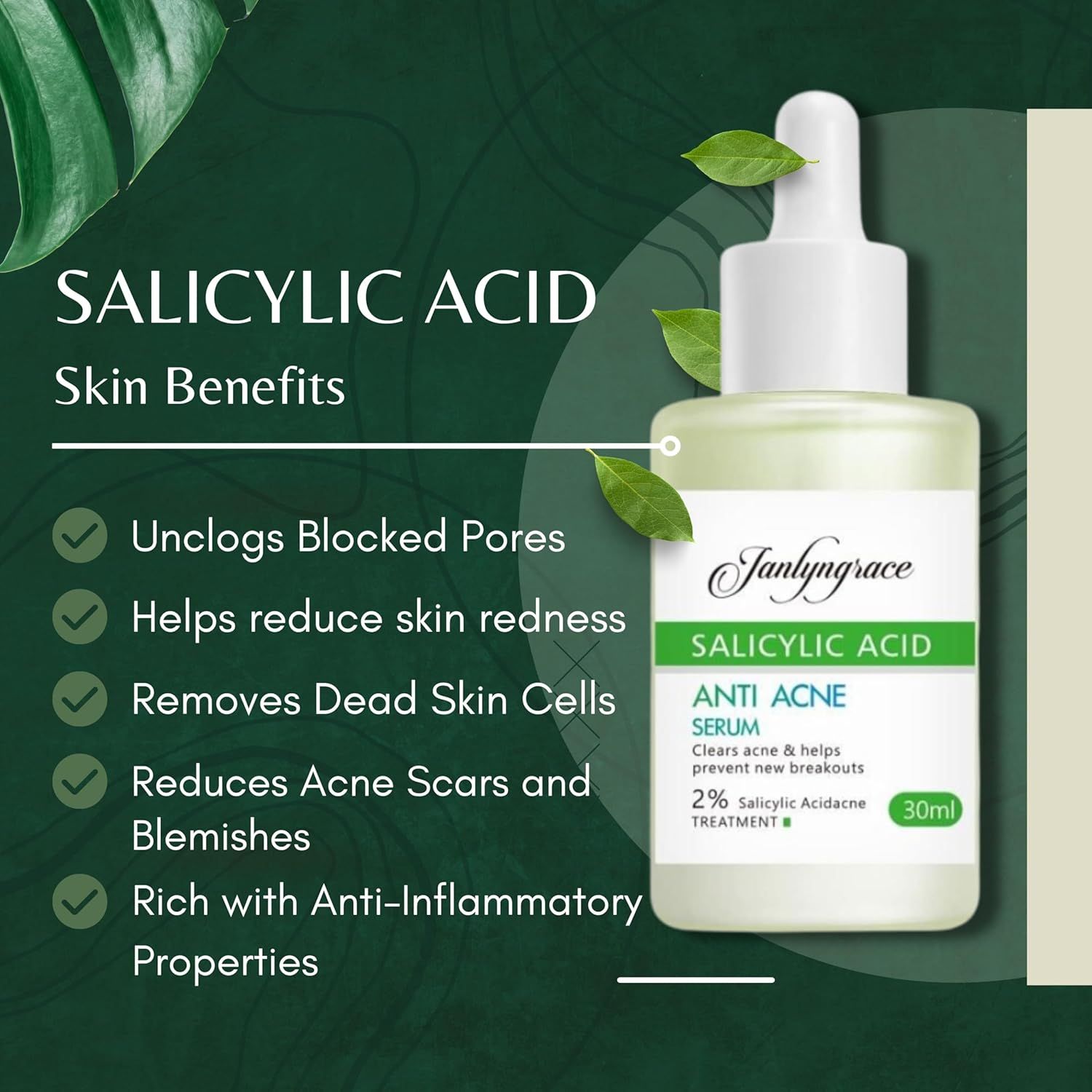 Salicylic Serum 2% - Encourages Clearer Skin, Manages Blemishes with Mild Exfoliation