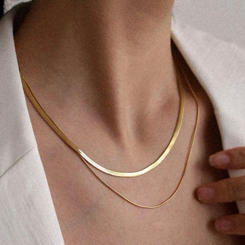 2-layer Chain Gold Necklace