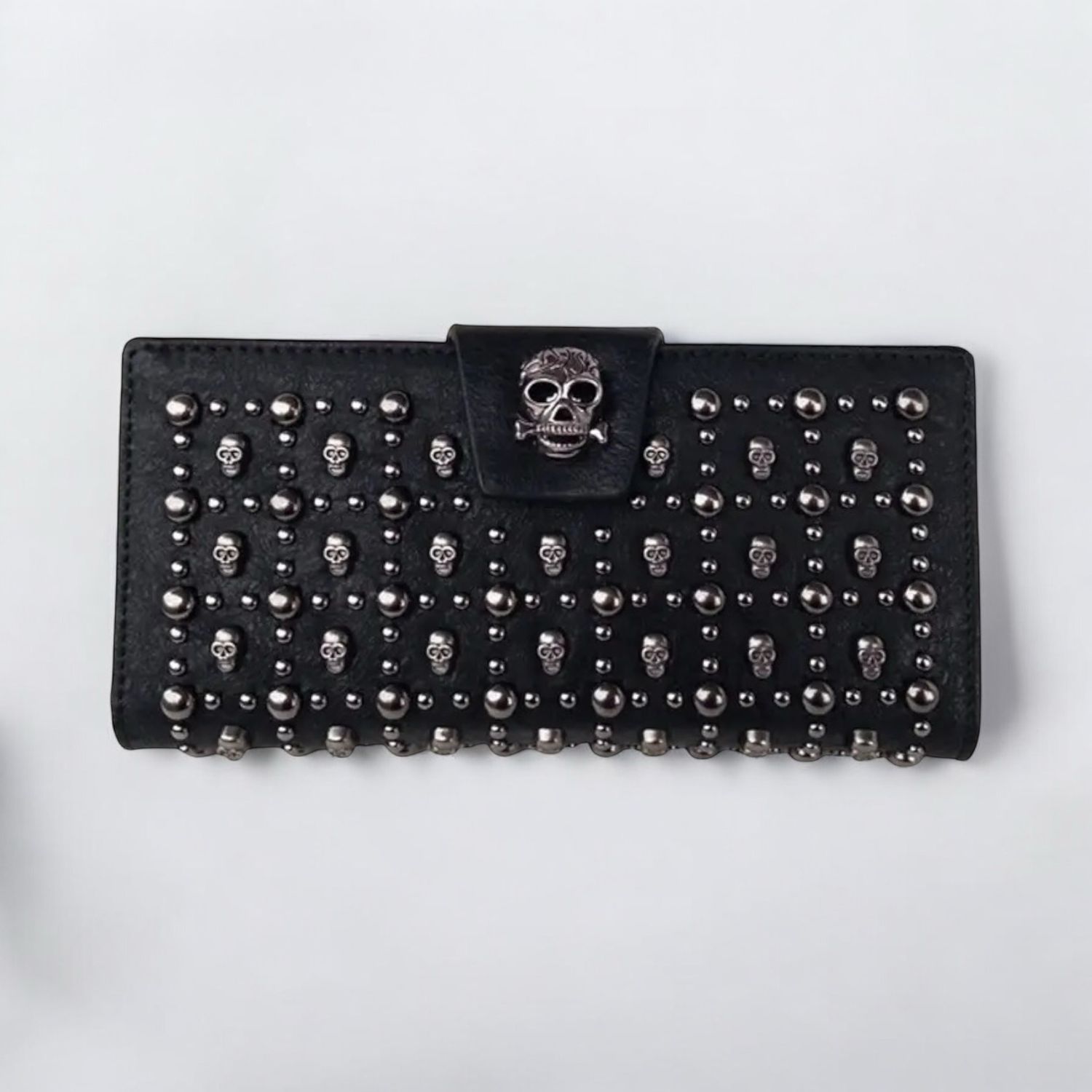 Skull Embellished Wallet