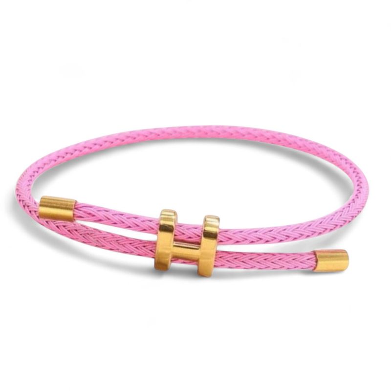 Pink Braided Bracelet