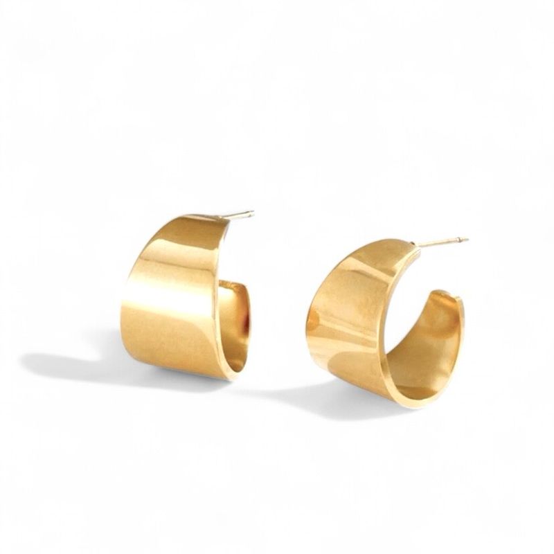 Gold Assemetrical Hoops