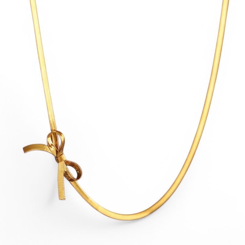 Gold Bow Snake Chain
