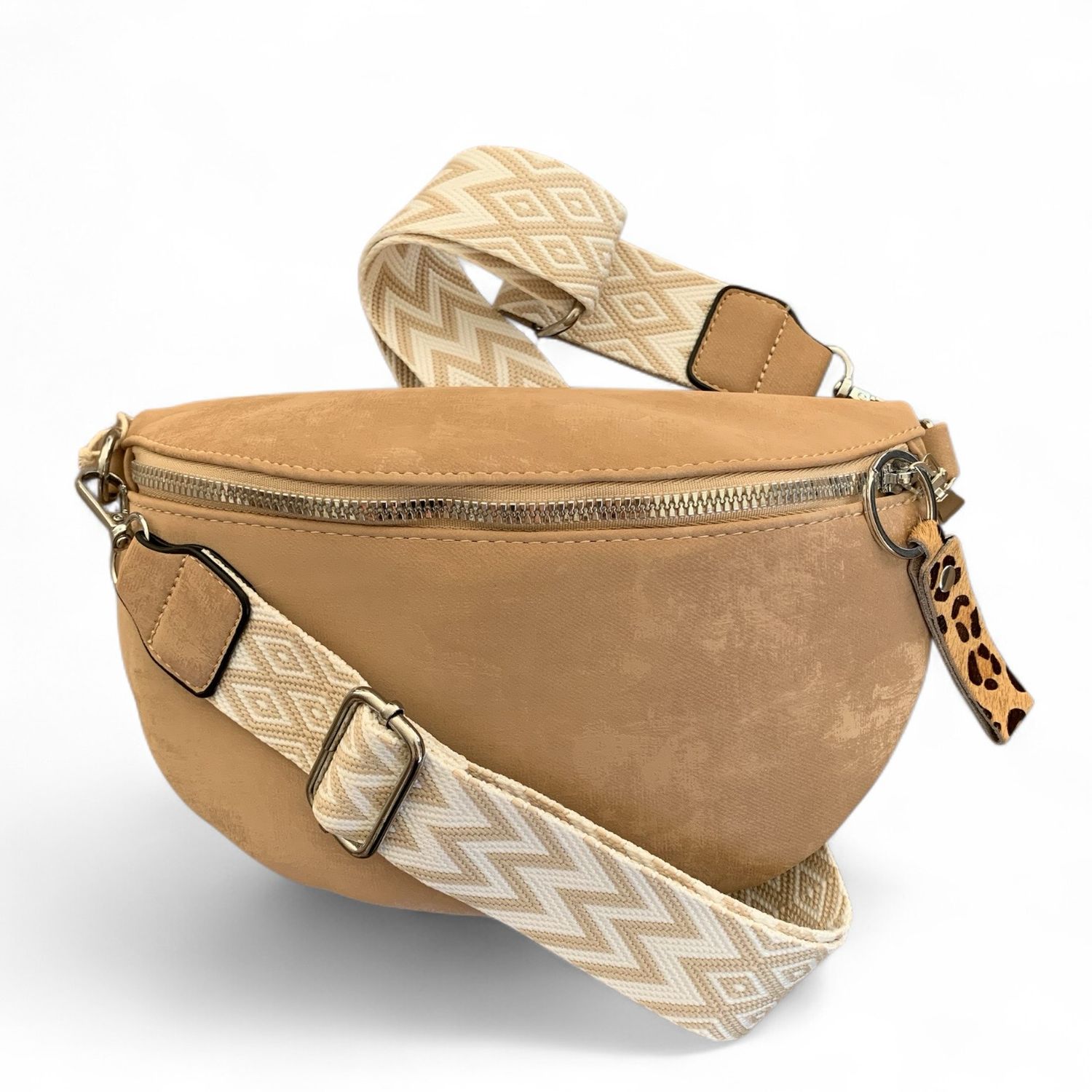 Khaki Suede Feel Bum Bag