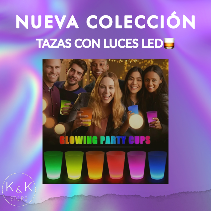 TAZAS CON LUCES LED🥃