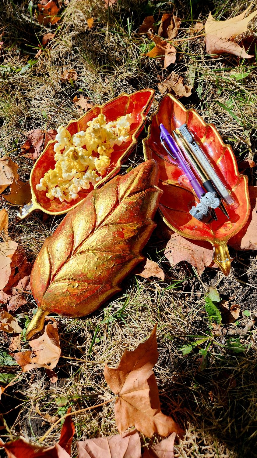 Autumnal Leaf Snack or Trinket Tray