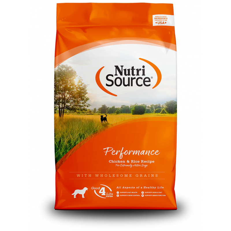 NUTRISOURCE ADULTO CHICKEN AND RICE PERFORMANCE 40 LB