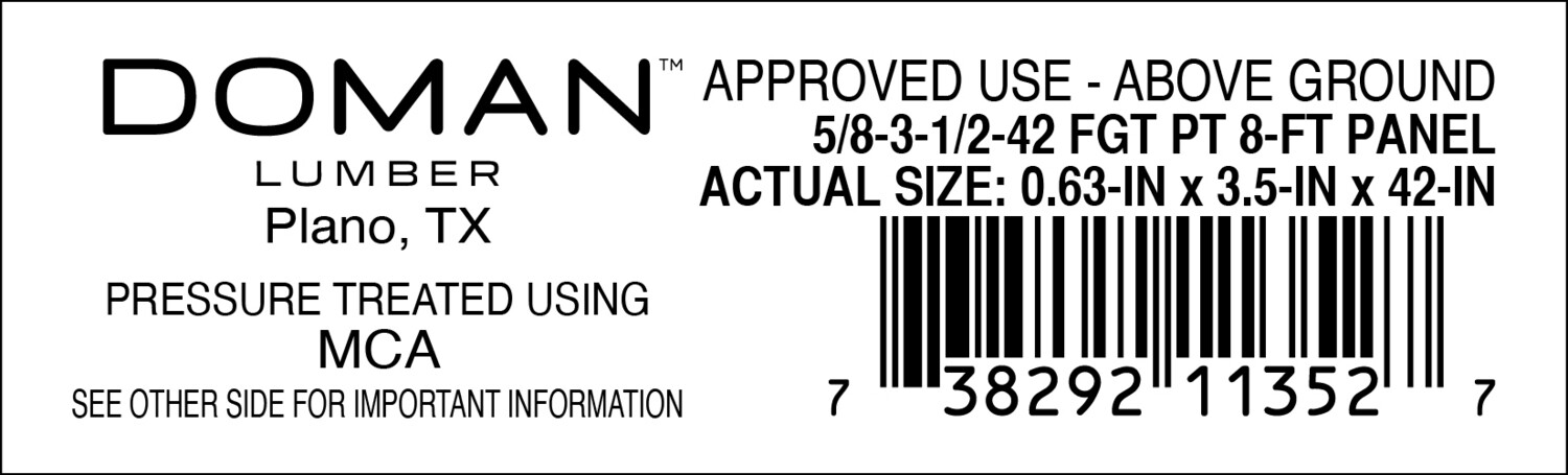 5/8-3-1/2-42 FGT PT 8-FT PANEL - 11352-7 - 2000 PER ROLL - 22,000 MINIMUM