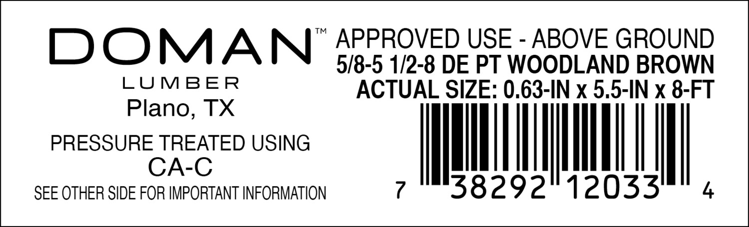 5/8-5 1/2-8 DE PT WOODLAND BROWN - 12033-4 - 2000 PER ROLL - 22,000 MINIMUM