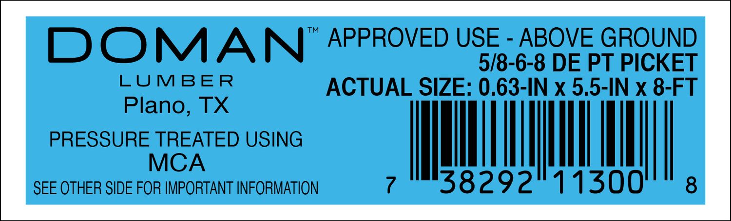5/8-6-8 DE PT PICKET - 11300-8 - 2000 PER ROLL - 22,000 MINIMUM