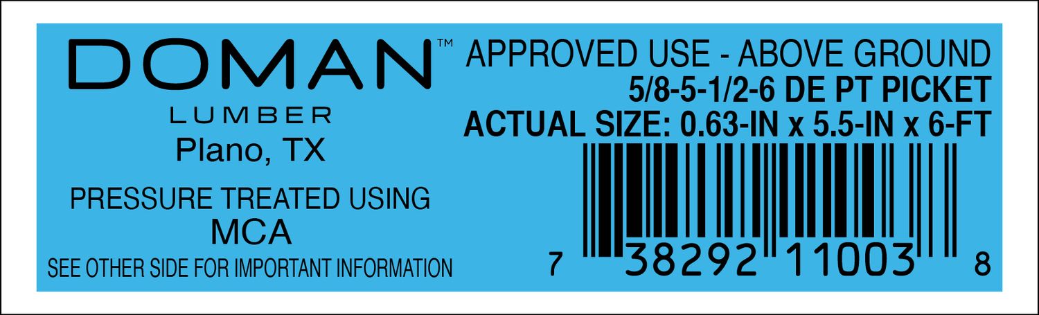 5/8-5-1/2-6 DE PT PICKET - 11003-8 - 2000 PER ROLL - 22,000 MINIMUM
